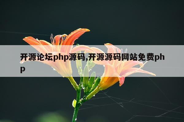 开源论坛php源码,开源源码网站免费php