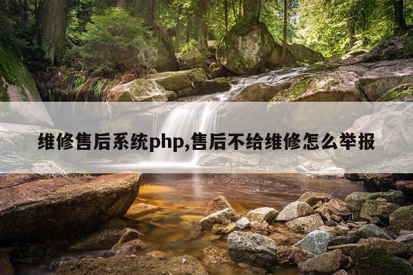 维修售后系统php,售后不给维修怎么举报