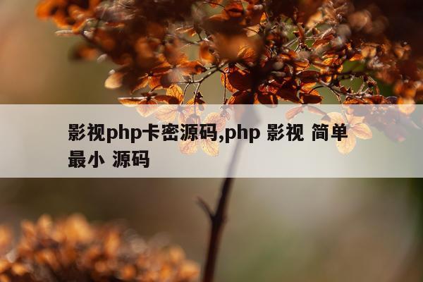 影视php卡密源码,php 影视 简单 最小 源码