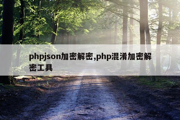 phpjson加密解密,php混淆加密解密工具