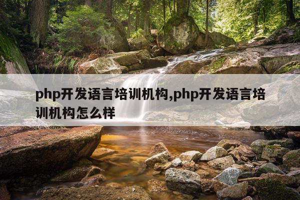 php开发语言培训机构,php开发语言培训机构怎么样