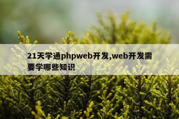 21天学通phpweb开发,web开发需要学哪些知识