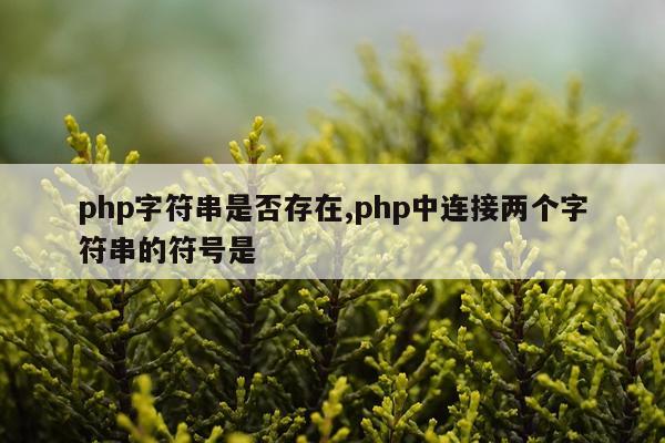 php字符串是否存在,php中连接两个字符串的符号是