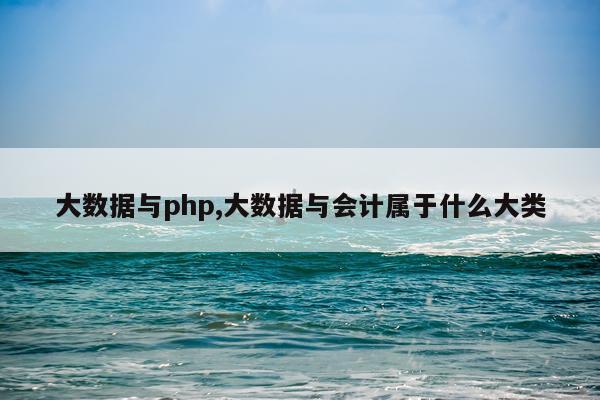 大数据与php,大数据与会计属于什么大类