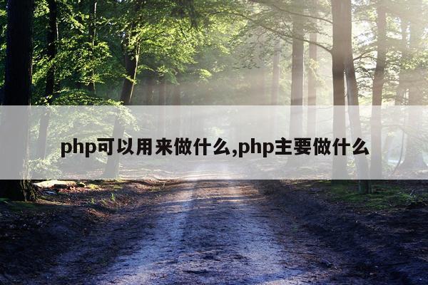 php可以用来做什么,php主要做什么