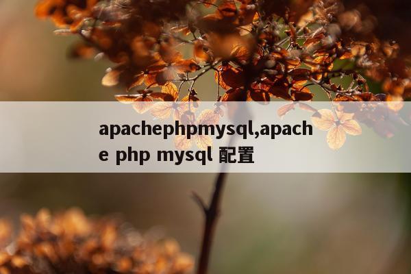 apachephpmysql,apache php mysql 配置