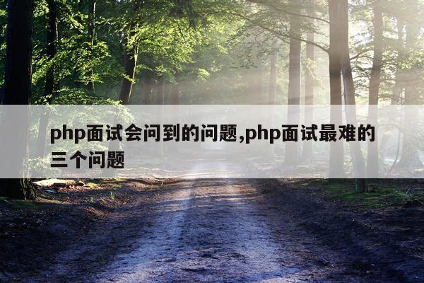 php面试会问到的问题,php面试最难的三个问题