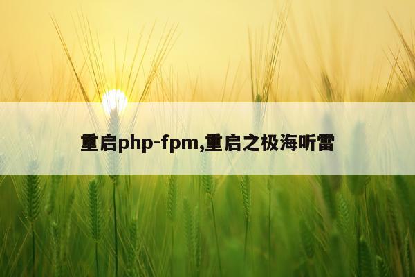 重启php-fpm,重启之极海听雷