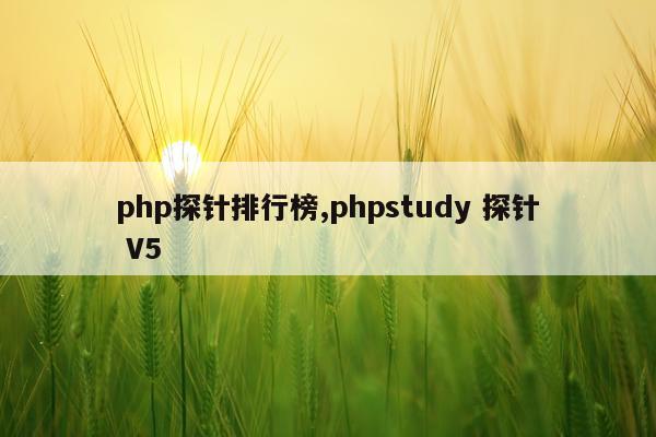 php探针排行榜,phpstudy 探针 V5