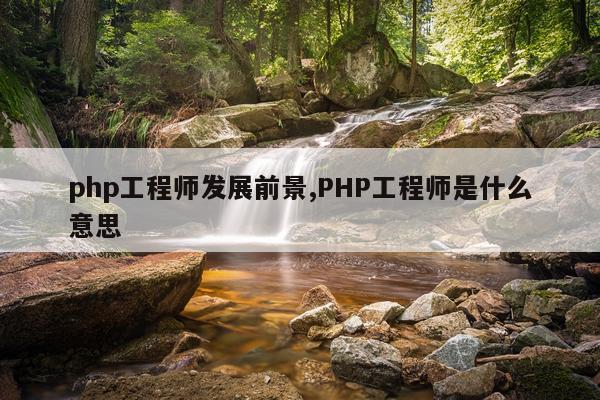 php工程师发展前景,PHP工程师是什么意思