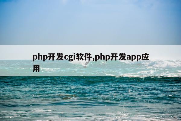 php开发cgi软件,php开发app应用