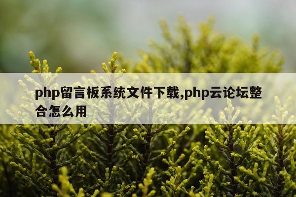 php留言板系统文件下载,php云论坛整合怎么用