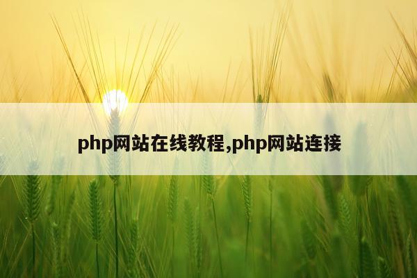 php网站在线教程,php网站连接