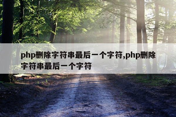 php删除字符串最后一个字符,php删除字符串最后一个字符