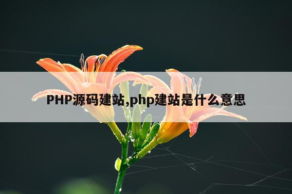 PHP源码建站,php建站是什么意思