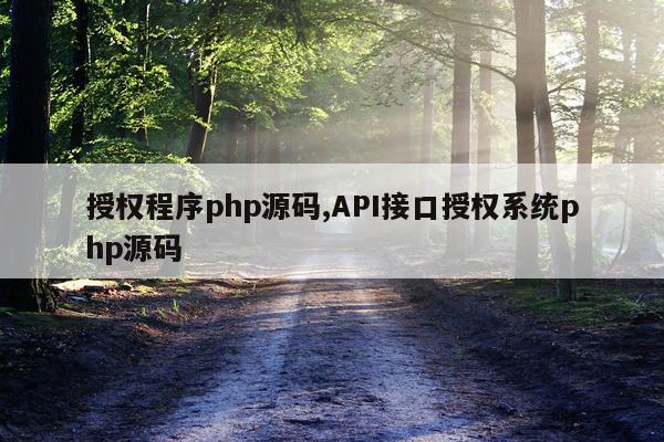 授权程序php源码,API接口授权系统php源码