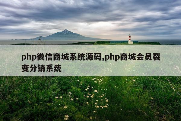 php微信商城系统源码,php商城会员裂变分销系统