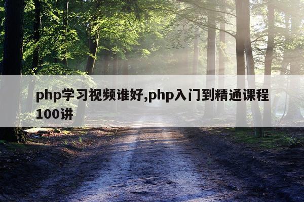 php学习视频谁好,php入门到精通课程100讲