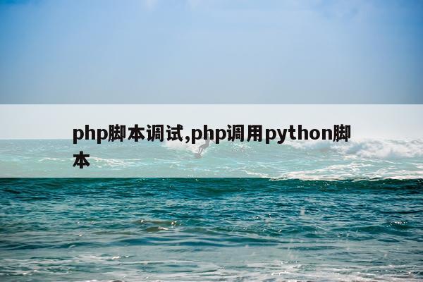 php脚本调试,php调用python脚本