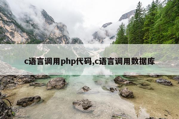 c语言调用php代码,c语言调用数据库